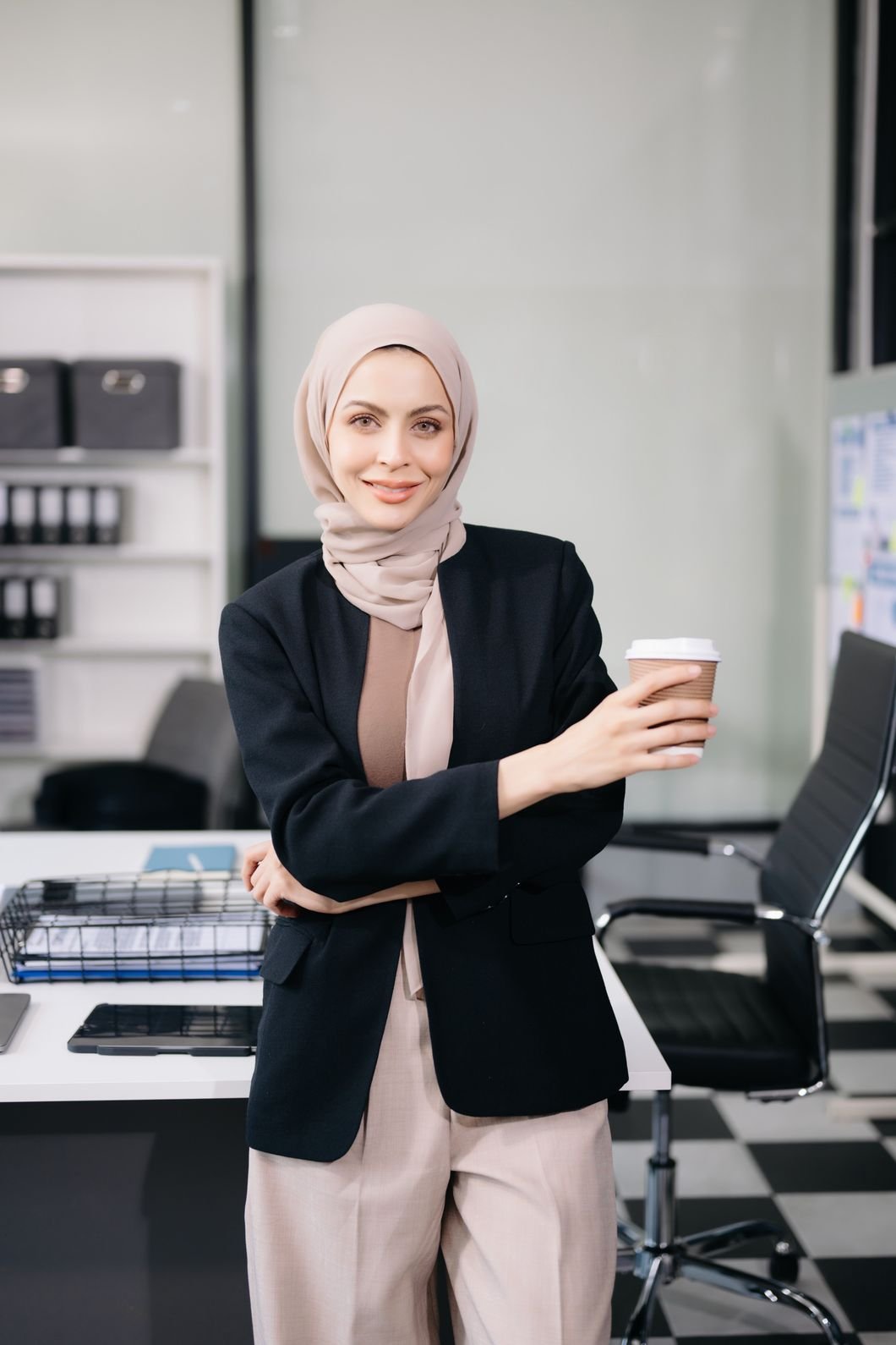 female entrepreneur looking at the camera while st fqvy956.jpg